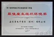 深圳市成长型企业 「最佳雇主组织环境奖」